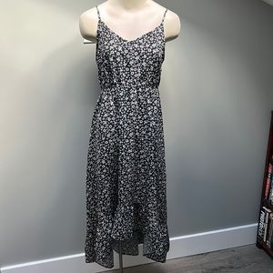 Shein Floral Maxi Dress with asymmetrical hemline